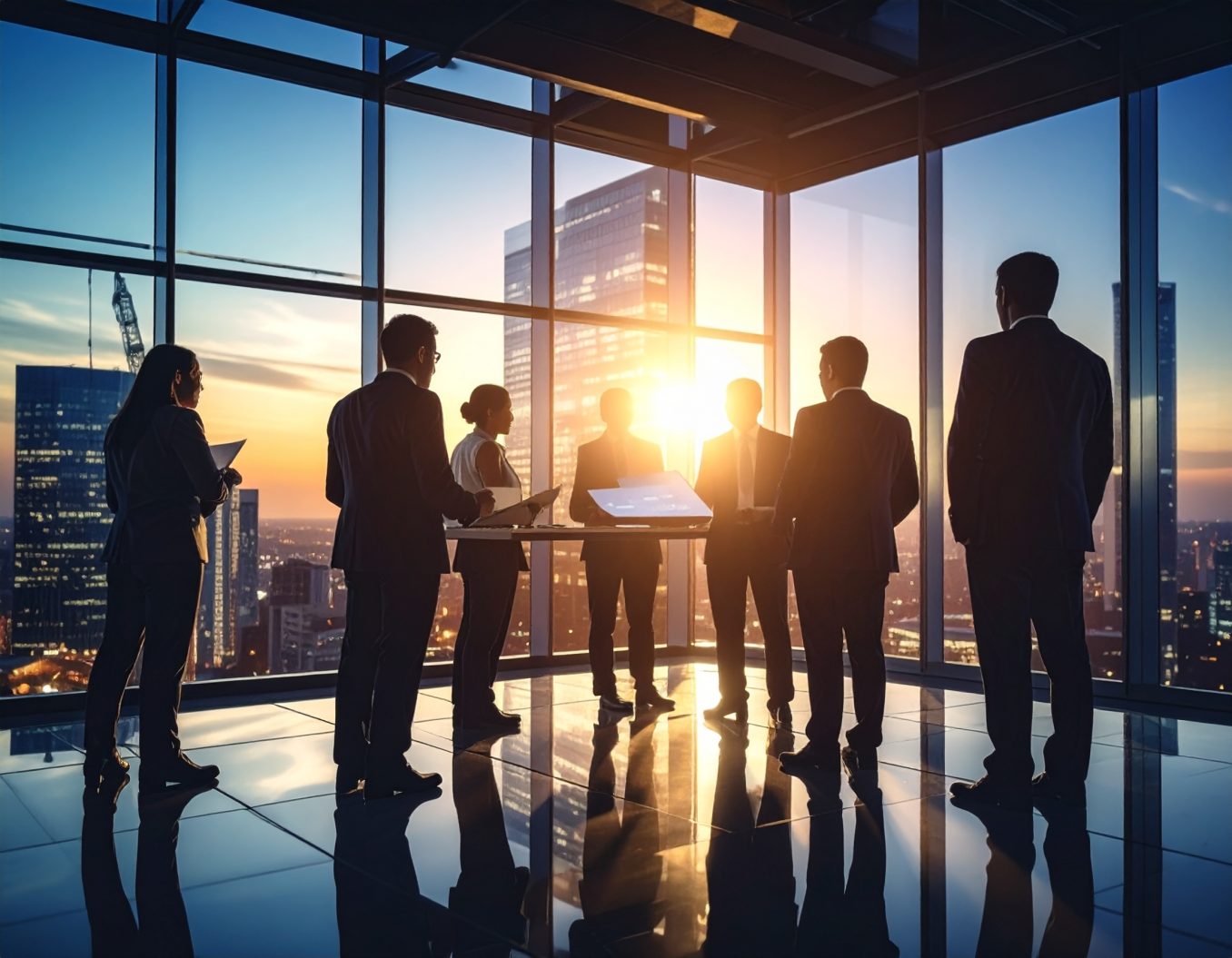 A group of leaders reflecting on the horizon